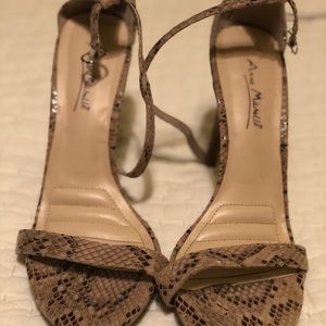 Anne Michelle snakeskin sandals